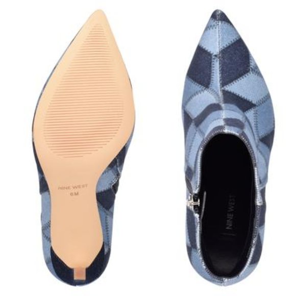 Nine West Denim Patchwork Tennon Dress Bootie - Picture 5 of 5